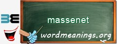 WordMeaning blackboard for massenet